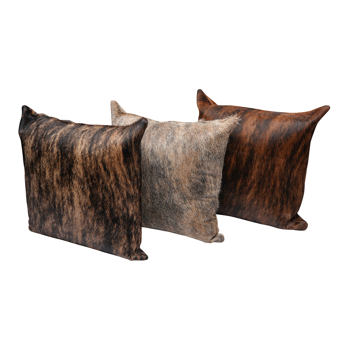 20" x 20" brindle cowhide accent pillows - Your Western Decor