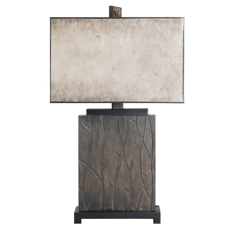 rustic table lamp western lamp bronze mica shade lighting