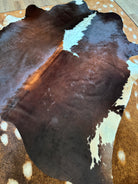 Brown, copper and white Brazilian Cowhide Rug - Your Western Decor