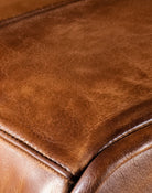 American Made Brown Leather Rugby Chair - Your Western Decor