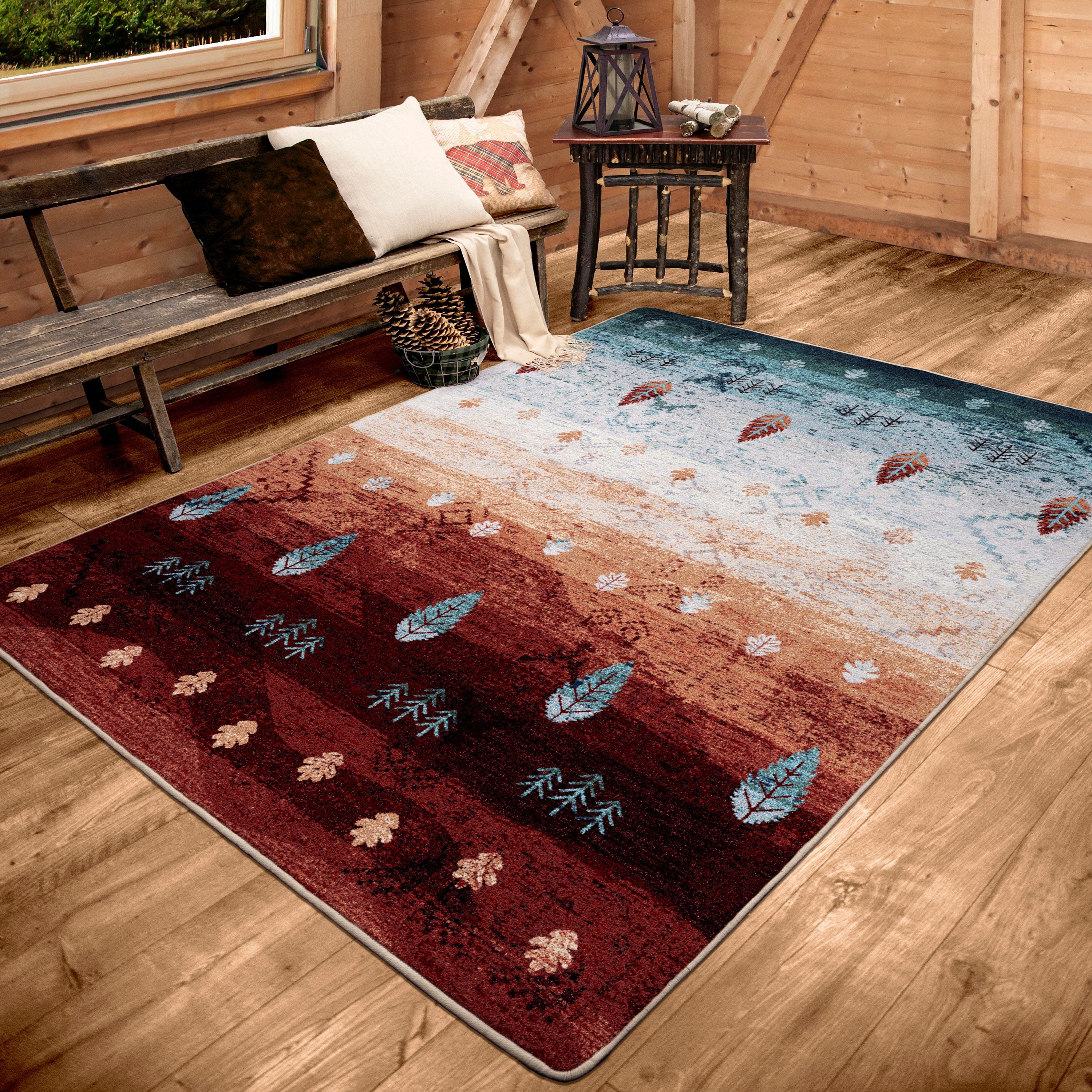 Brushfire Ombre Lodge Area Rug - Your Western Decor