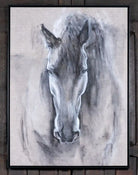 Matte black framed canvas Buckingham Royal Horse Art made in the USA - Your Western Decor