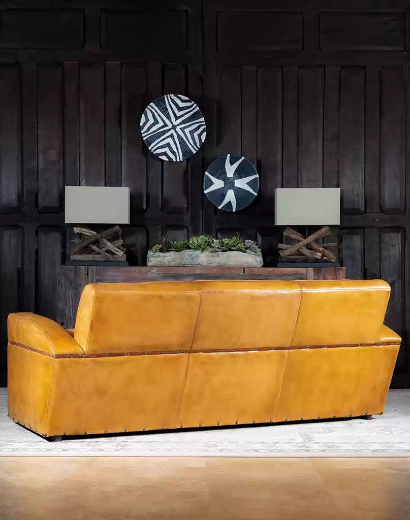 Buckskin Leather Sofa back - made in the USA - Your Western Decor
