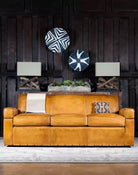 Buckskin Leather Sofa made in the USA - Your Western Decor