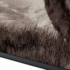 Large Buffalo Canvas Wall Art fame and canvas detail - Your Western Decor