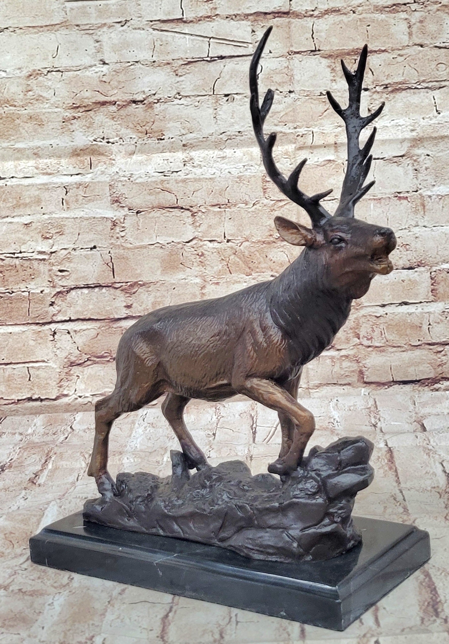 Bronze bull elk sculpture - Your Western Decor