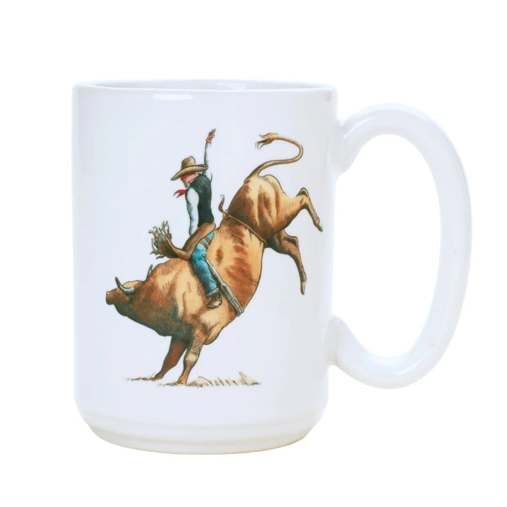 Bull Riding Art Coffee Mug made in the USA - Your Western Decor