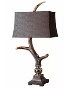 Elegant Lodge Burnished Antler Table Lamp - Rustic Lighting - Your Western Decor