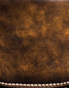 Burnished brown leather detail - Your Western Decor