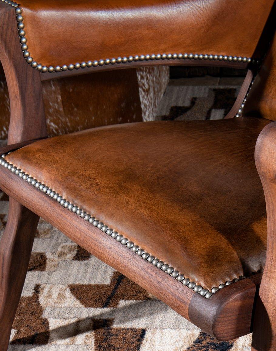 Saddle Leather Accent Chair - Your Western Decor