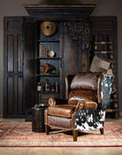 American Made Bustle Back Cowhide & Leather Recliner Room Setting - Your Western Decor