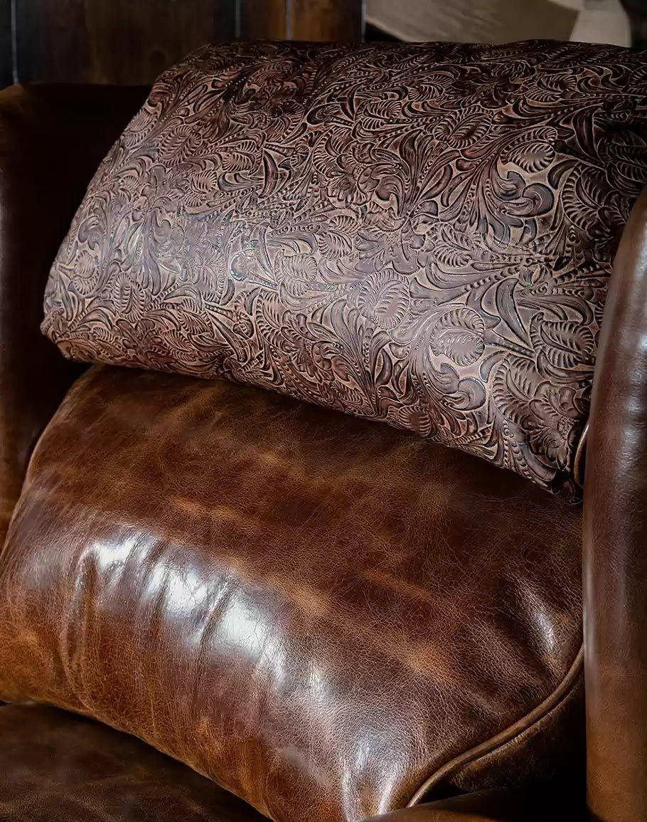 American Made Bustle Back Cowhide & Leather Recliner - Your Western Decor