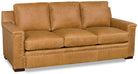 Three cushion option tan leather sofa - Your Western Decor