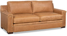 Two cushion option tan leather sofa - Your Western Decor