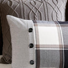 Accent buttons on plaid pillow shams - Your Western Decor