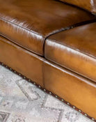 American made Camden Leather and Shearling Sofa - Your Western Decor