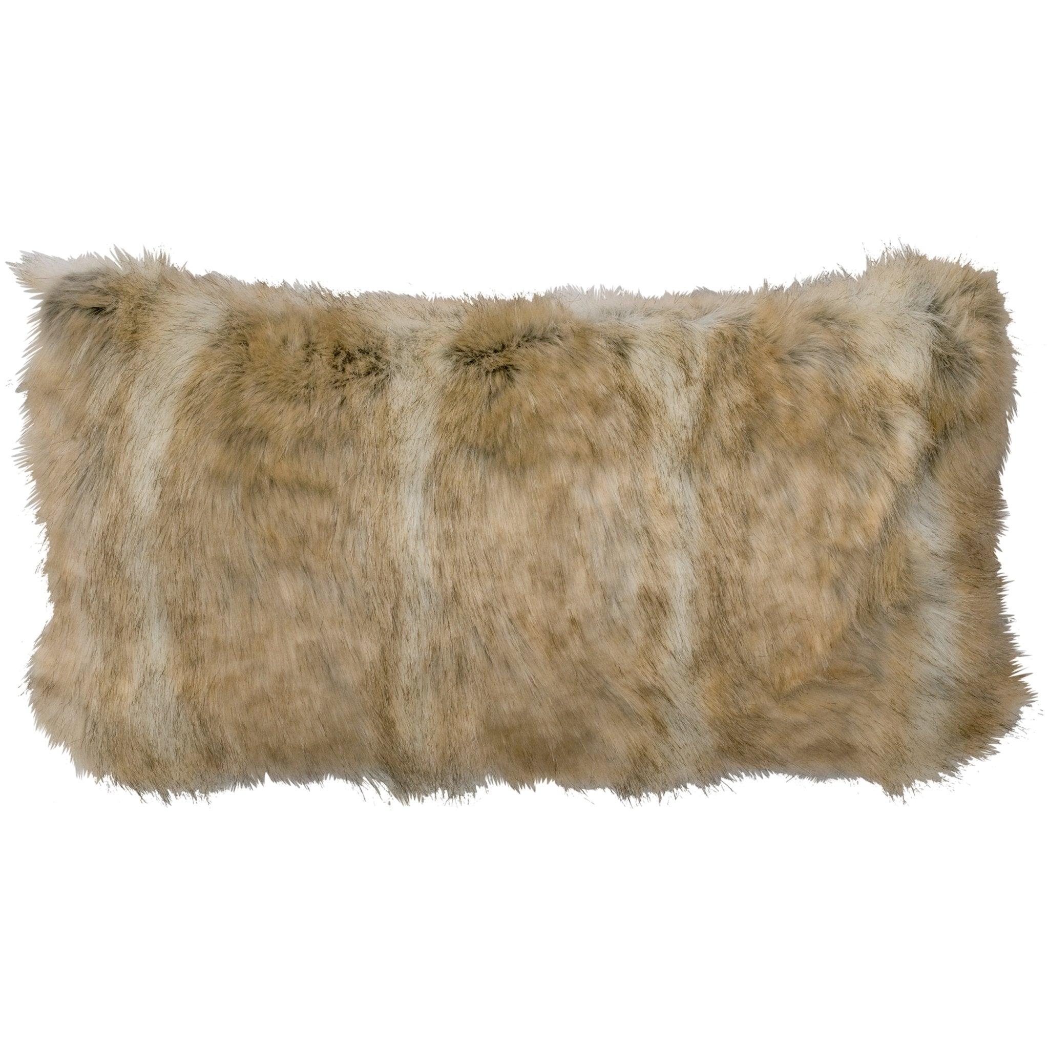 Canadian Fox Faux Fur Oblong Pillow Your Western Decor