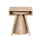 wood nesting tables rustic side tables solid wood natural finish