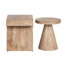 solid wood nesting tables natural finish accent tables