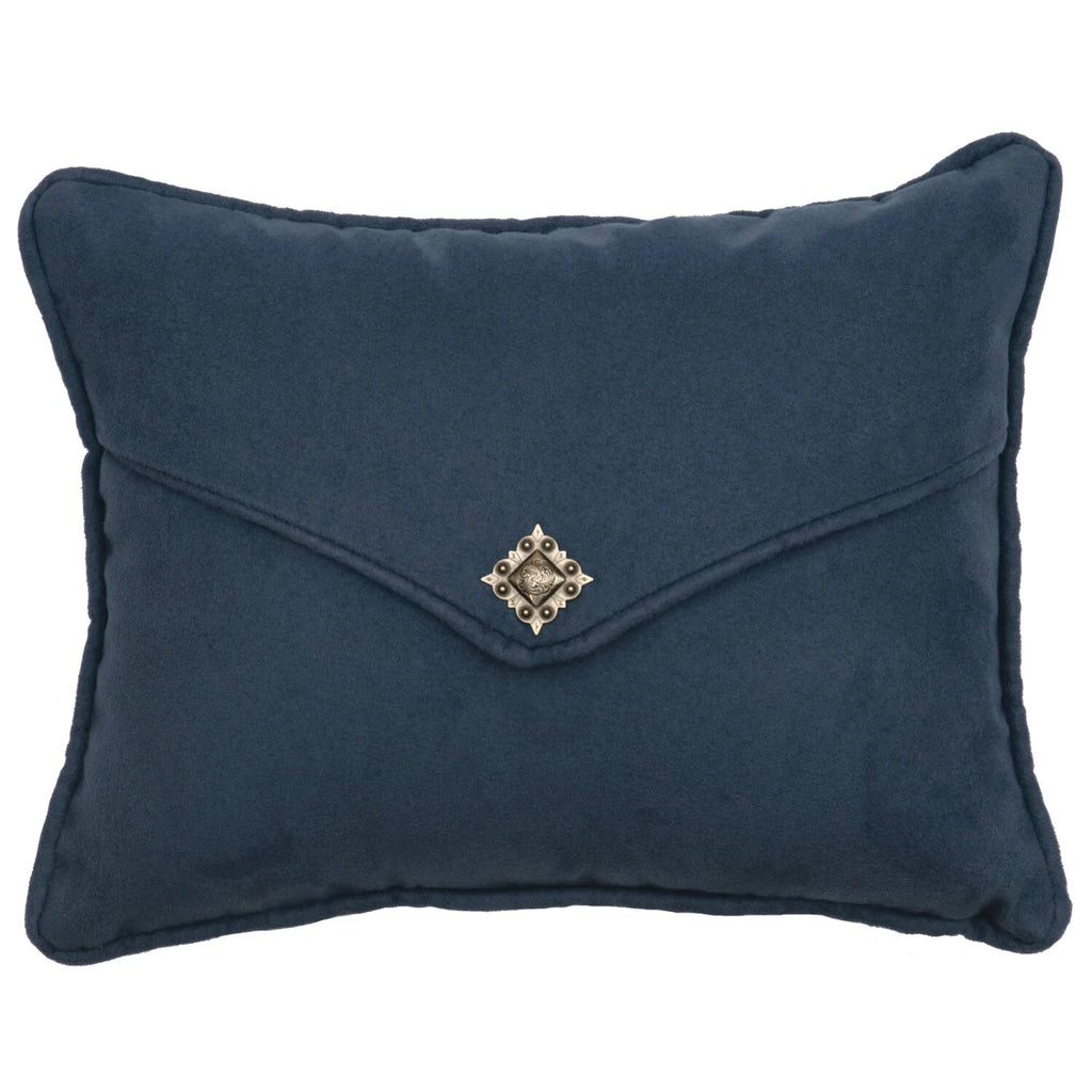 Canyon Springs Navy Suede Accent Pillow made in the USA - Your Western Decor