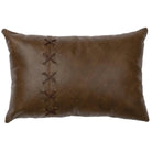 Caribou Cross Leather Accent Pillow made in the USA - Your Western Decor