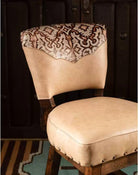 American made Carlos Western Armless Leather Bar Chair - Your Western Decor