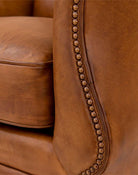 Cassiday Tan Leather Swivel Glider - Luxury American Made Leather Furniture - Your Western Decor