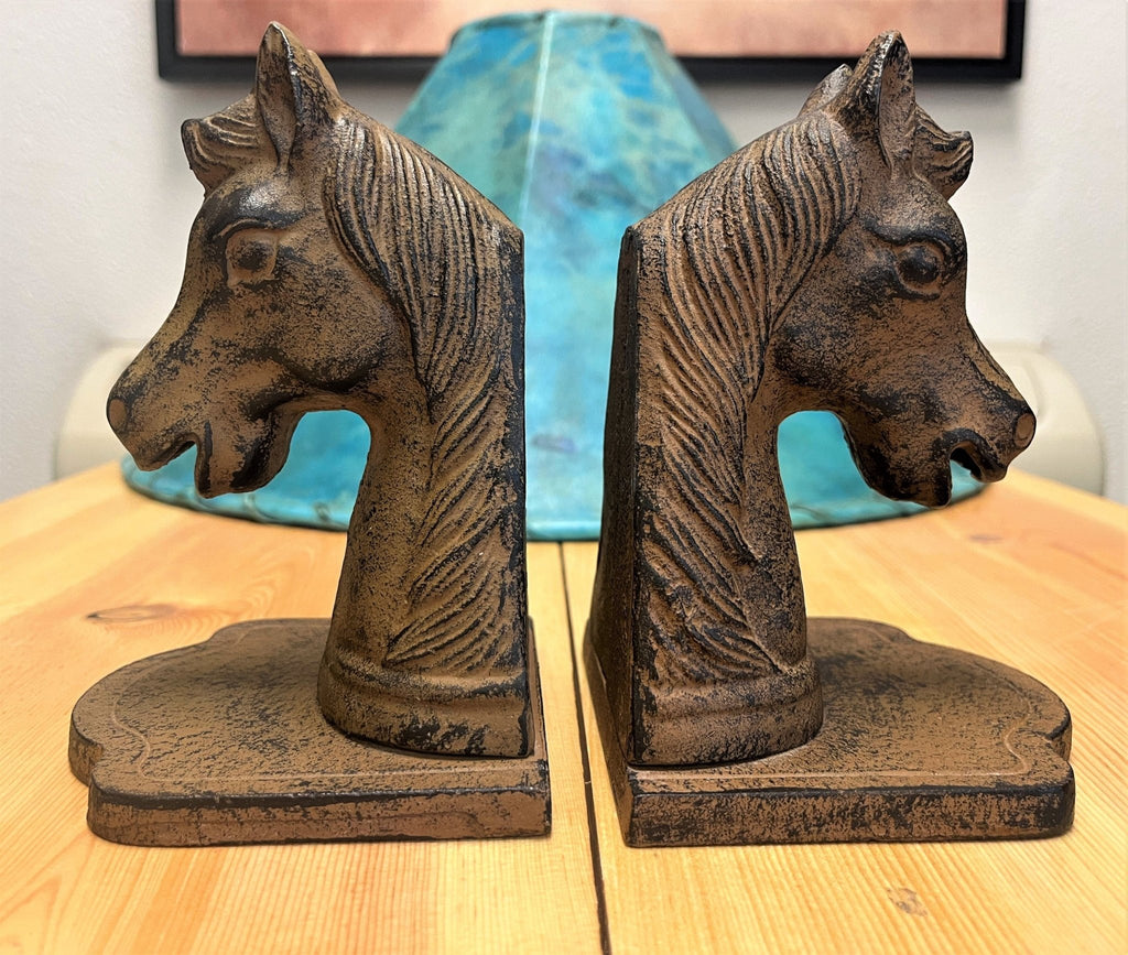 Horse Head Cast Iron Western Bookend Set - Your Western Decor