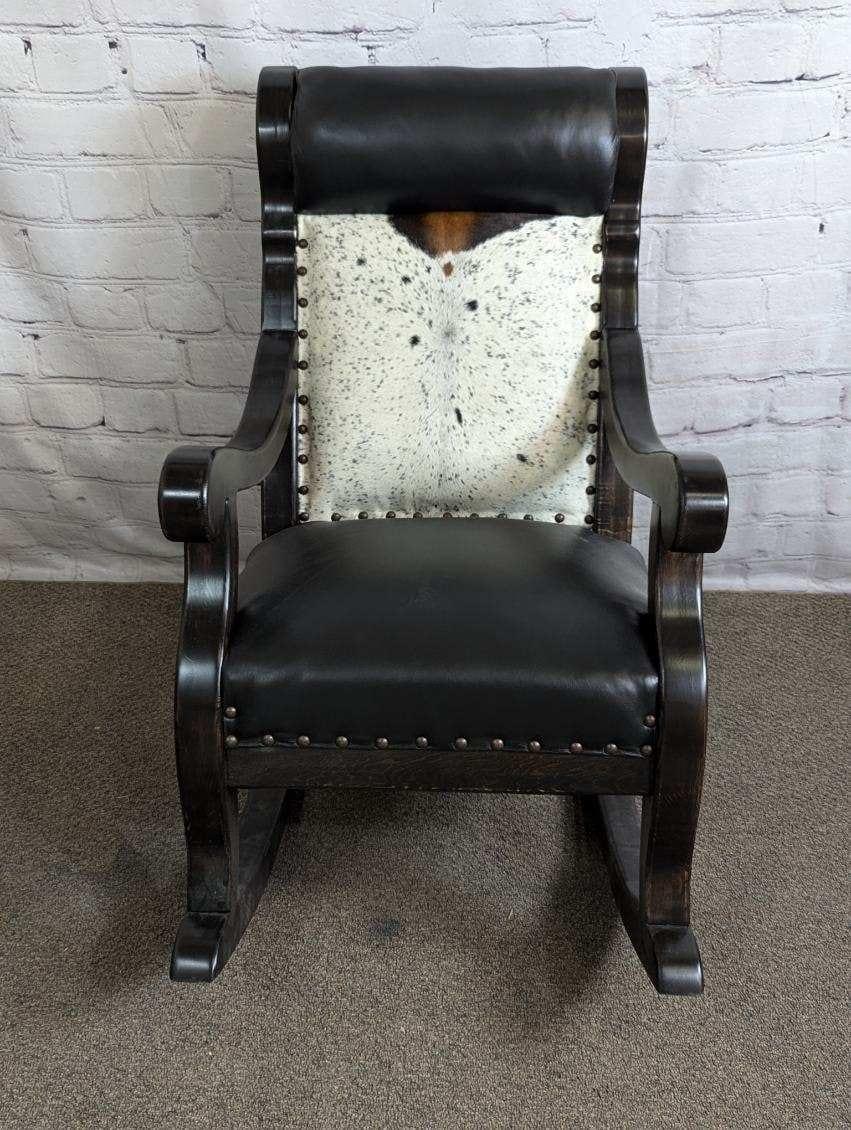 Cattle Baron Rocking Chair | Western Cowhide Furniture – Your Western Decor