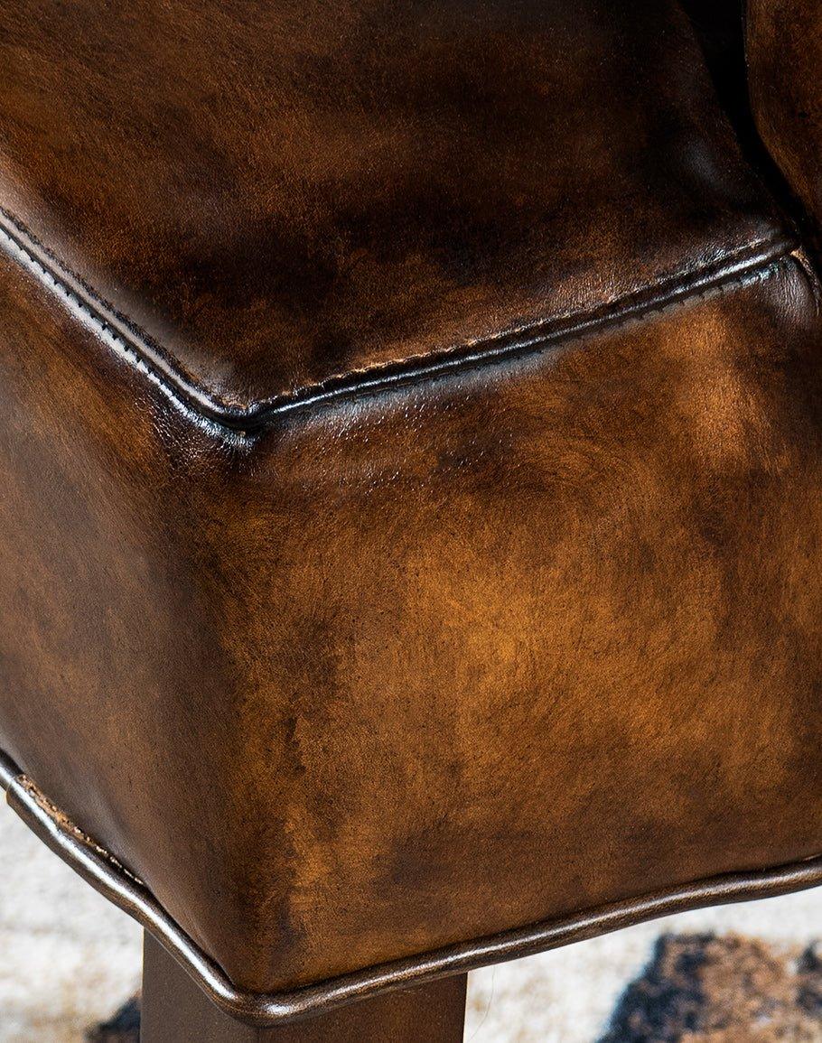 Cattle Club Cowhide & Leather Captains Chair - American Made Western Furniture - Your Western Decor