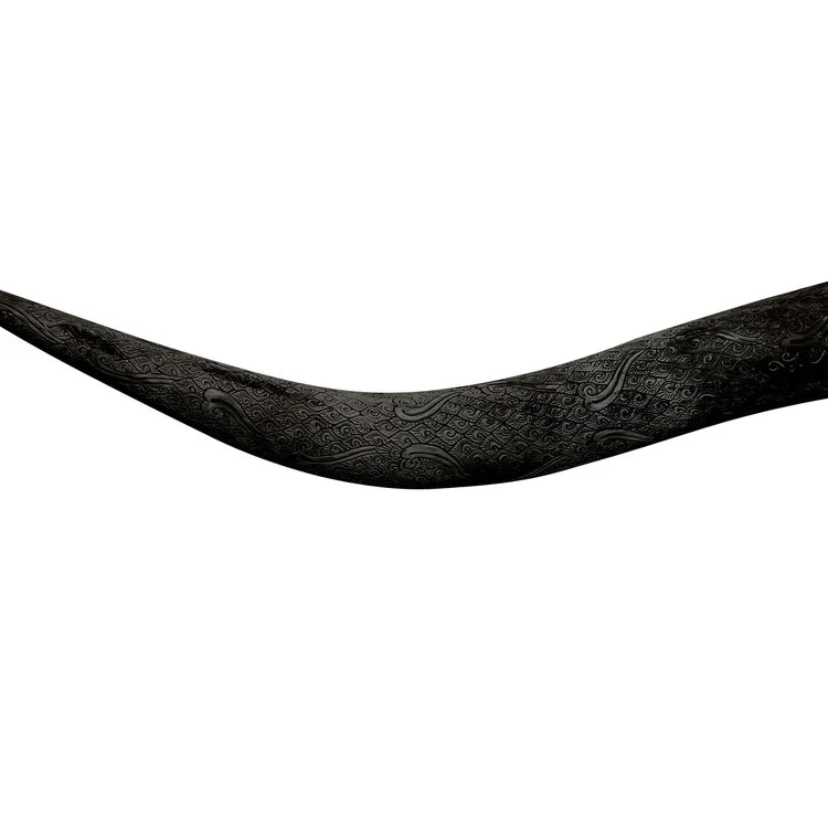 Black Gunner Carved Longhorn Detail - Your Western Decor