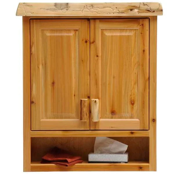 Wooden cabinet with two doors and a shelf o- Your Western Decor