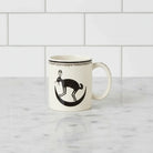 Mug with black rabbit design on a white background - Your Western Decor