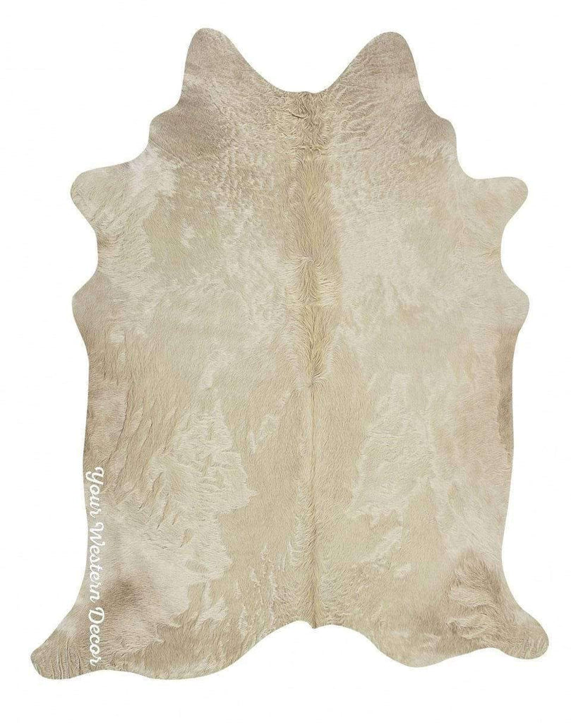 Champagne light beige cowhide rug - Your Western Decor