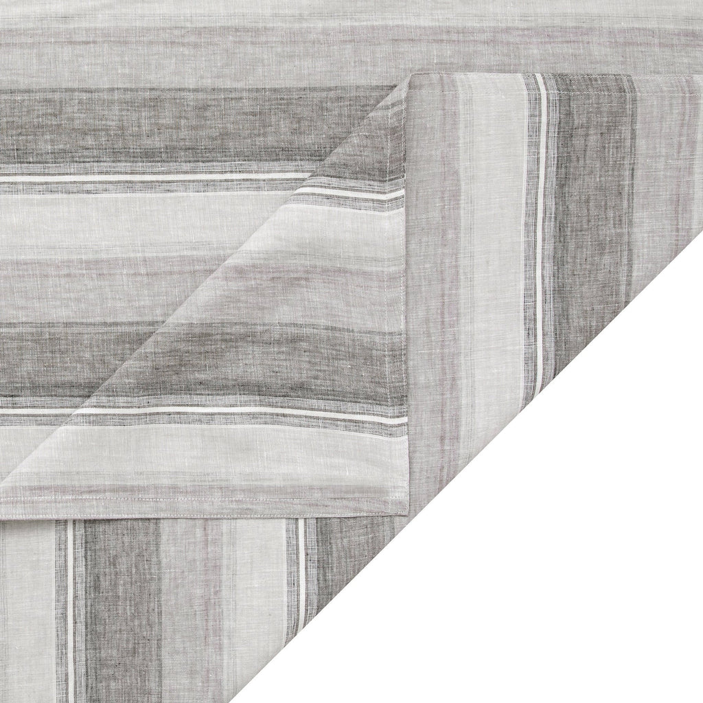 Flax Linen Charcoal Grey Stripe Duvet - Your Western Decor