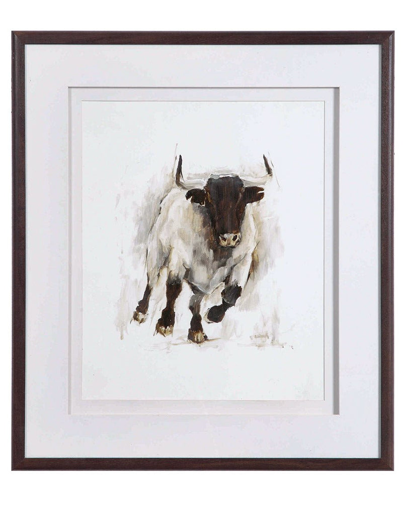 Running Bull Framed Art - Made in the USA - Your Western Decor
