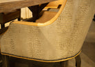Close up view of details on Cheryl leather castor chair - Your Western Decor