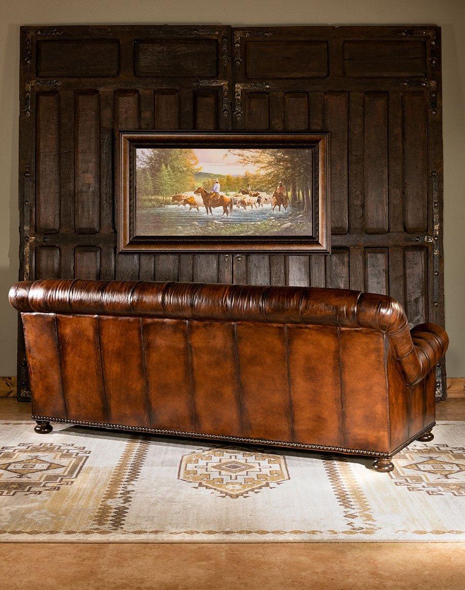 American made Chester Leather Sofa - Your Western Decor