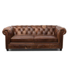 Chesterfield Distressed Leather Sofa - Your Western Decor