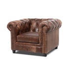 Luxury Chesterfield Distressed Leather Chair - Your Western Decor