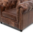 Luxury Chesterfield Distressed Leather Chair - Your Western Decor