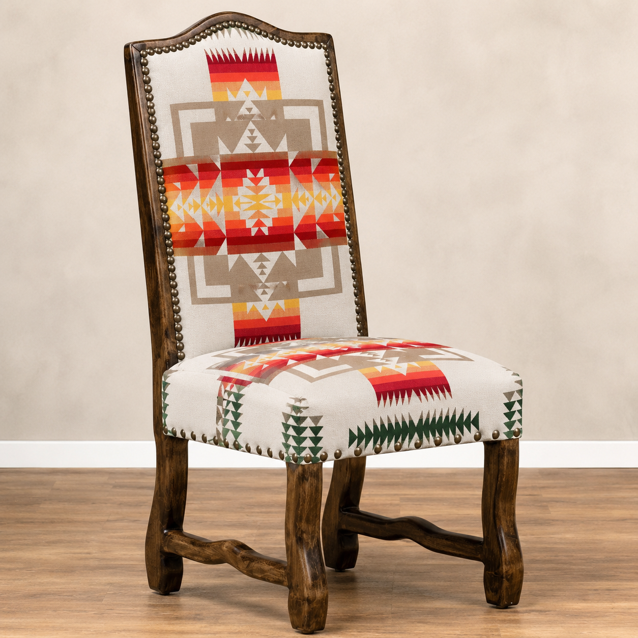 Chief Joseph leather dining chair for ranch homes