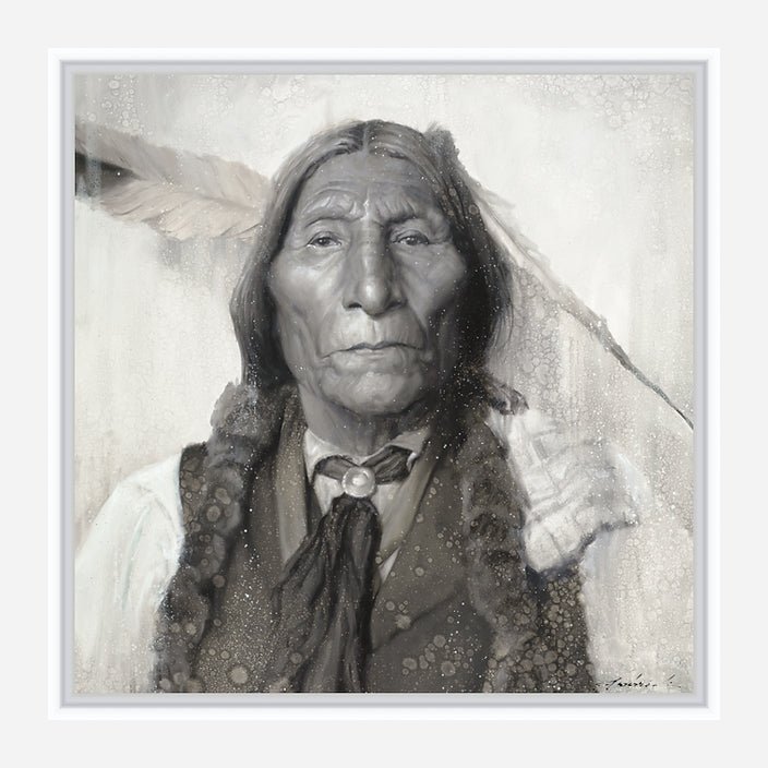 Chief Wolf Robe Framed Canvas Art by David Frederick Riley at Your Western Decor