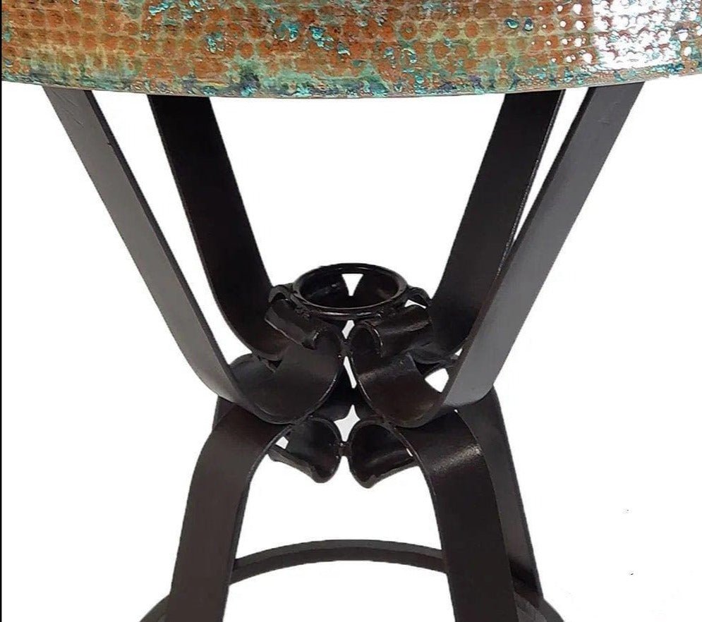 Chocolate espresso finish iron table base - Your Western Decor