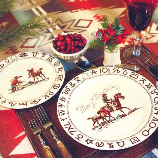 Western Christmas Plates - Your Western Decor