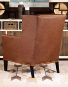 American made Classic Boot Stitch Accent Chair back - Your Western Decor