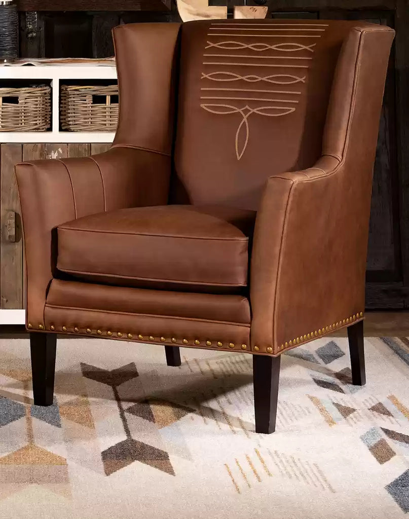 American made Classic Boot Stitch Accent Chair - Your Western Decor