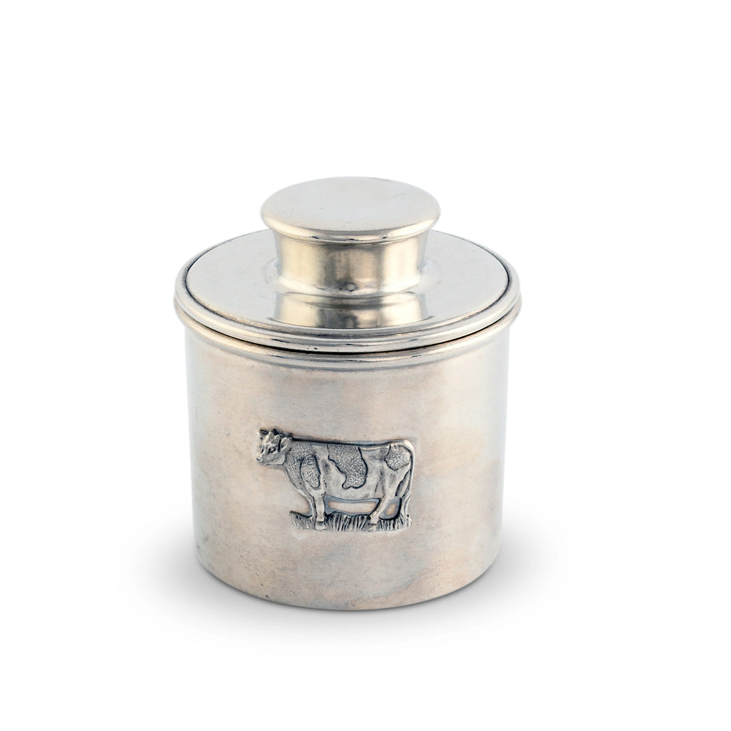 Classic Pewter French Butter Bell with Holstein Dairy Cow - Your Western Decor