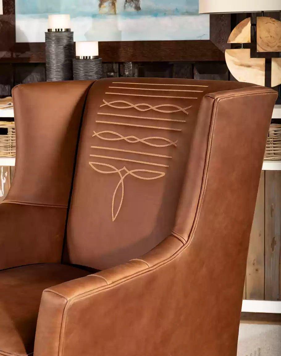 American made Classic Boot Stitch Accent Chair - Your Western Decor