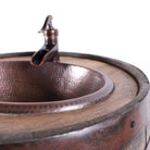 Top of whiskey barrel vanity close up - Your Western Decor